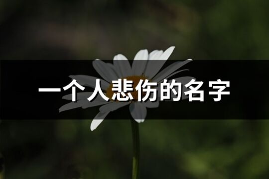 一個人悲傷的名字(355個)