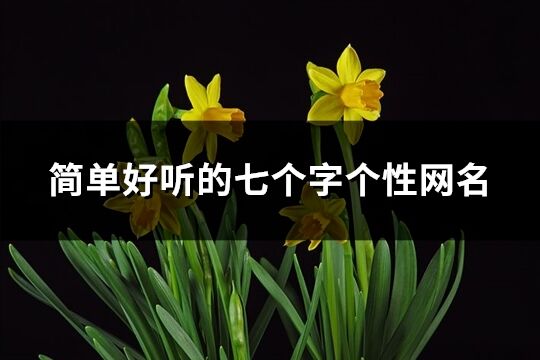 簡單好聽的七個字個性網(wǎng)名(精選1645個)