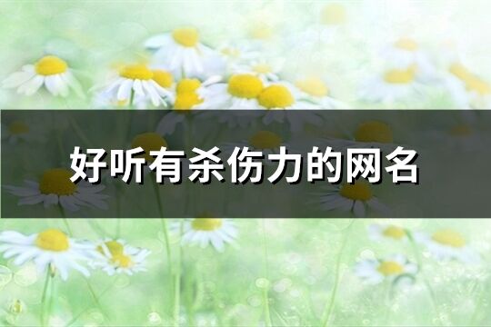 好聽有殺傷力的網名(共333個)