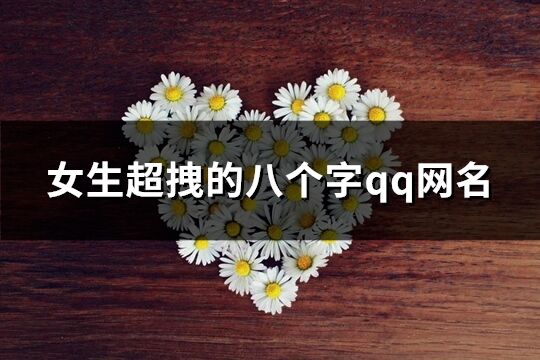 女生超拽的八個字qq網名(共779個)