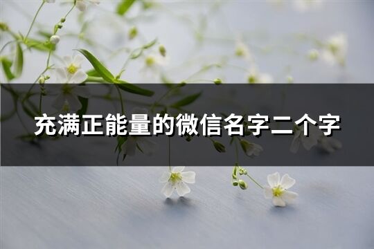 充滿正能量的微信名字二個字(優(yōu)選314個)