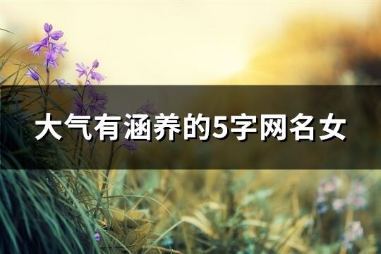 大氣有涵養的5字網名女(精選197個)