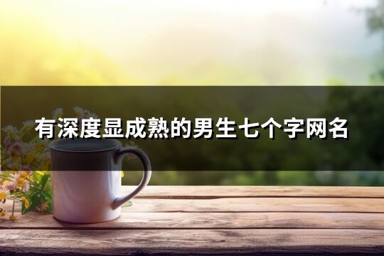 有深度顯成熟的男生七個字網名(優選100個)