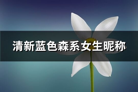 清新藍色森系女生昵稱(97個)