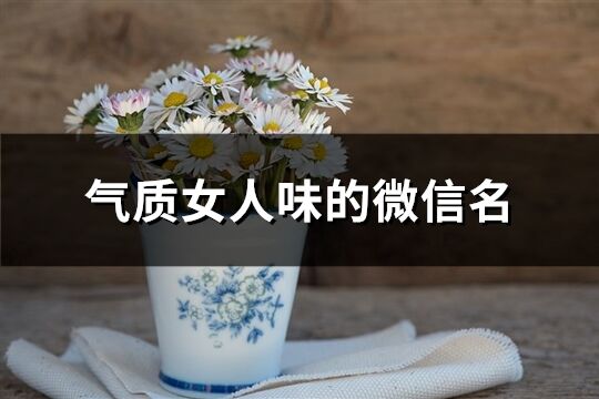 氣質(zhì)女人味的微信名(優(yōu)選543個(gè))