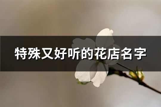 特殊又好聽的花店名字(119個)