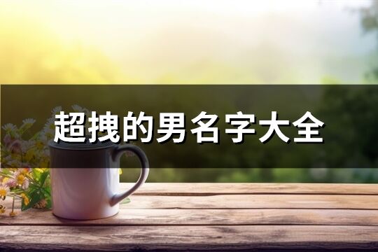 超拽的男名字大全(精選264個)