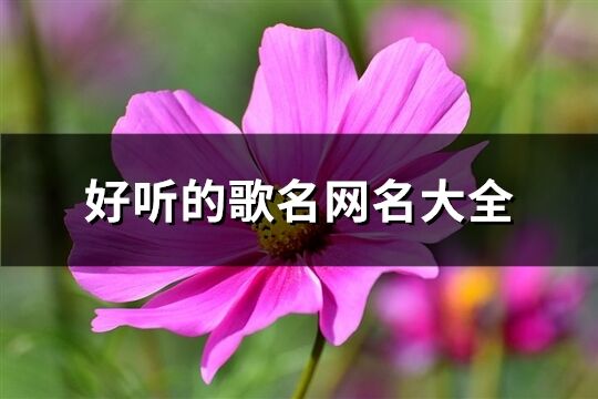 好聽的歌名網名大全(共150個)