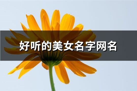 好聽的美女名字網(wǎng)名(精選682個(gè))