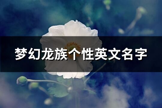 夢(mèng)幻龍族個(gè)性英文名字(精選64個(gè))
