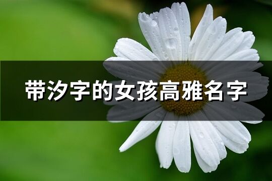帶汐字的女孩高雅名字(67個)