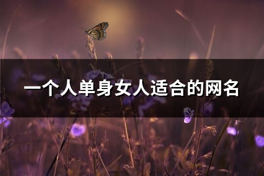 一個人單身女人適合的網(wǎng)名(345個)