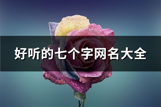 好聽的七個字網名大全(1330個)
