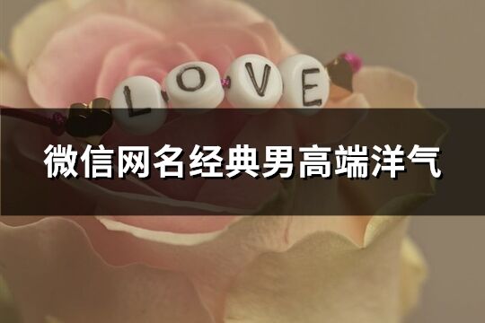 微信網(wǎng)名經(jīng)典男高端洋氣(338個(gè))
