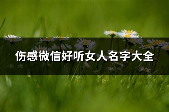 傷感微信好聽女人名字大全(501個)