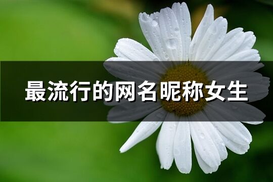 最流行的網名昵稱女生(292個)