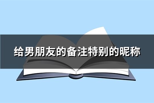 給男朋友的備注特別的昵稱(共231個)
