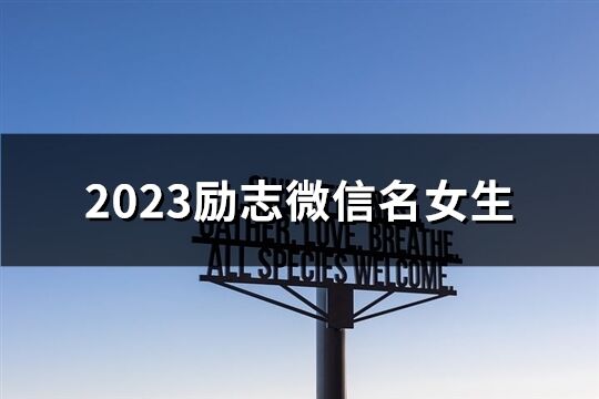 2023勵志微信名女生(精選1967個)