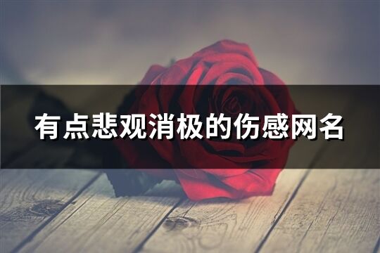 有點悲觀消極的傷感網名(精選635個)
