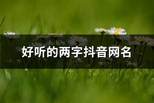 好聽的兩字抖音網(wǎng)名(共193個(gè))
