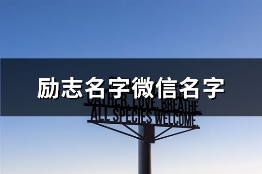 勵志名字微信名字(共116個)