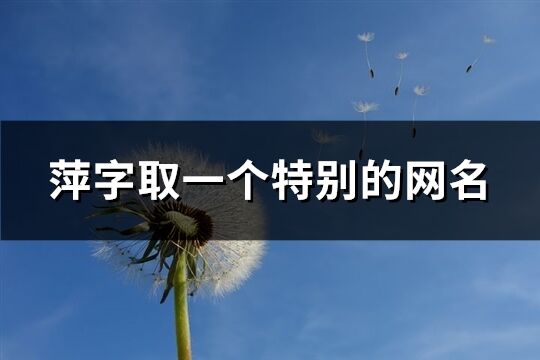 萍字取一個特別的網名(133個)