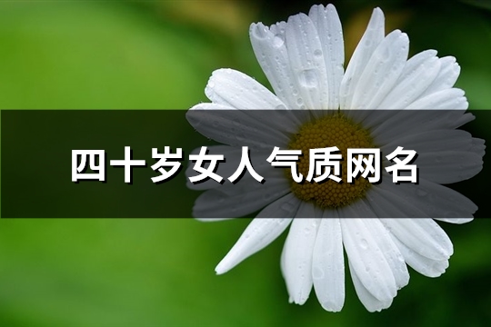 四十歲女人氣質網名(共127個)