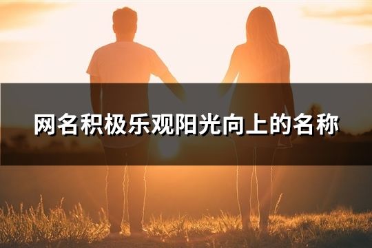 網名積極樂觀陽光向上的名稱(共134個)