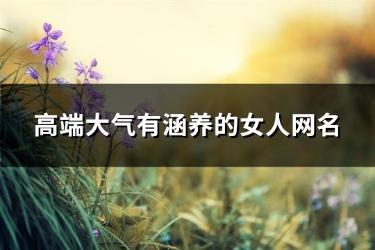 高端大氣有涵養的女人網名(199個)