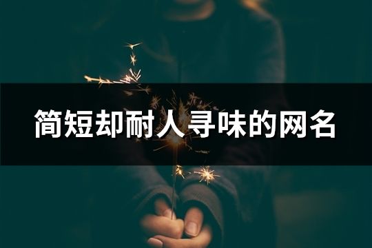 簡(jiǎn)短卻耐人尋味的網(wǎng)名(精選31個(gè))