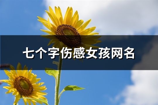 七個字傷感女孩網(wǎng)名(精選169個)