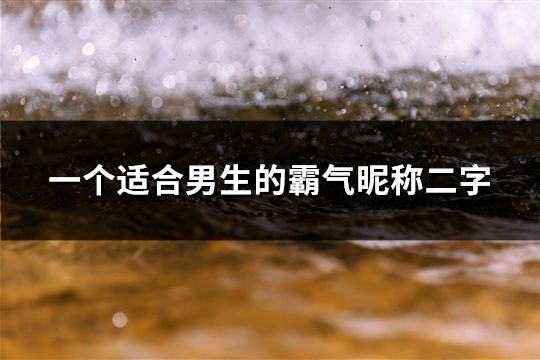 一個適合男生的霸氣昵稱二字(41個)
