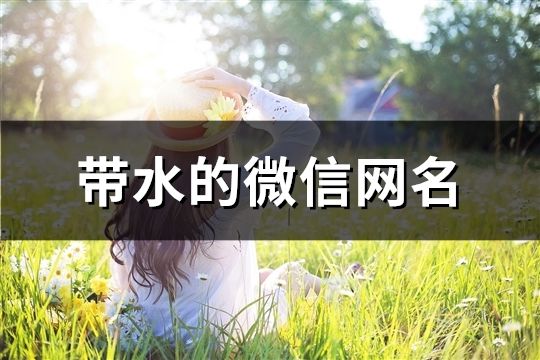 帶水的微信網(wǎng)名(共185個(gè))
