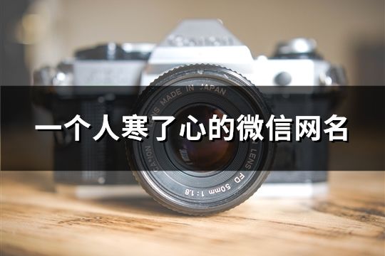 一個人寒了心的微信網名(共146個)