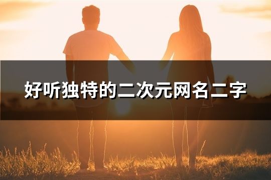 好聽獨特的二次元網名二字(168個)