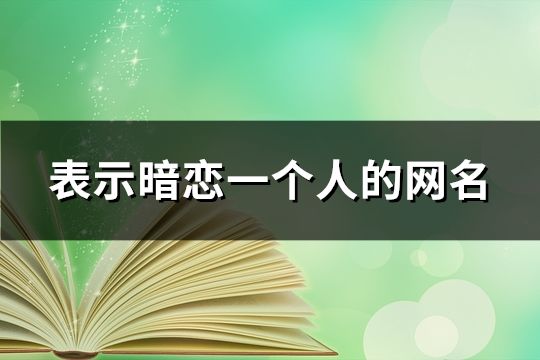 表示暗戀一個人的網(wǎng)名(精選112個)