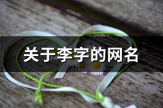 關于李字的網名(138個)