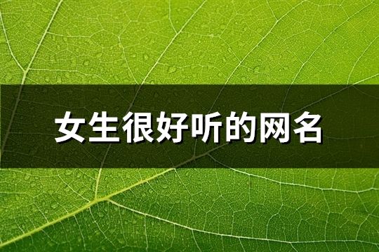女生很好聽的網(wǎng)名(203個(gè))