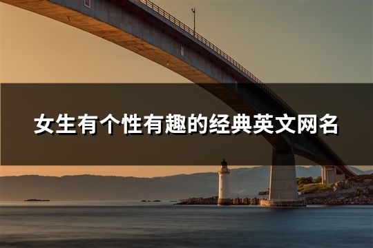 女生有個性有趣的經典英文網名(共92個)