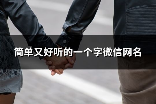 簡單又好聽的一個字微信網名(共601個)
