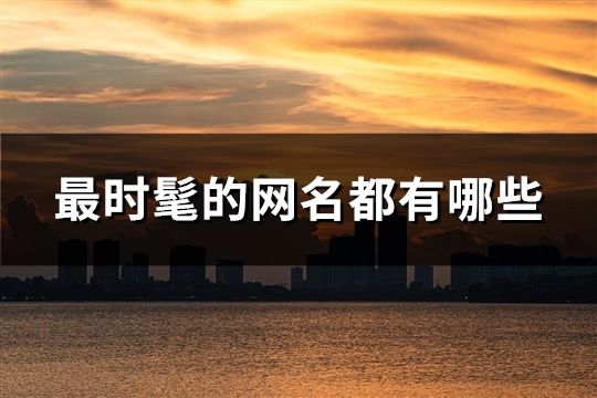 最時髦的網名都有哪些(41個) 最時髦的網名都有哪些(41個)