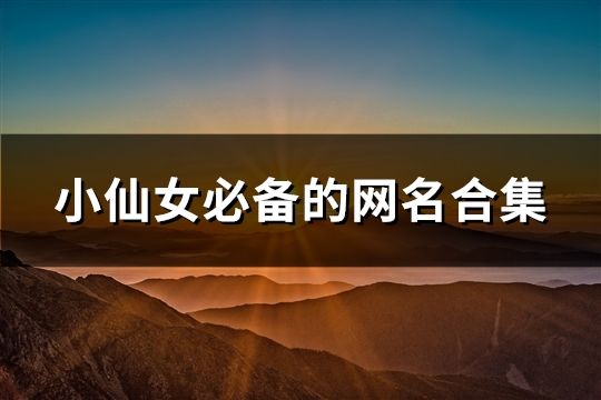 小仙女必備的網(wǎng)名合集(精選602個)