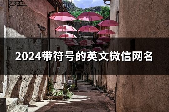 2024帶符號(hào)的英文微信網(wǎng)名(精選49個(gè))