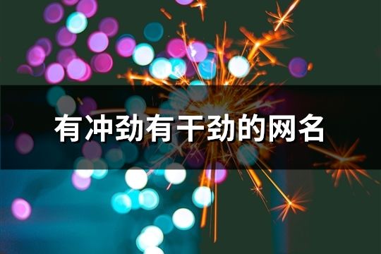 有沖勁有干勁的網(wǎng)名(624個)